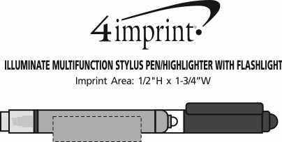 Imprint Area of Illuminate Multifunction Stylus Pen/HL with Flashlight