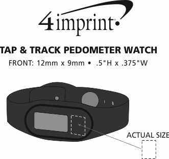 Imprint Area of Tap & Track Pedometer Watch