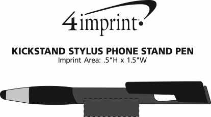 Imprint Area of Kickstand Stylus Phone Stand Pen