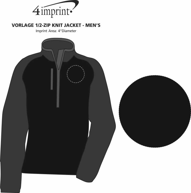 4imprint.ca: Vorlage 1/2-Zip Knit Jacket - Men's C142648-M