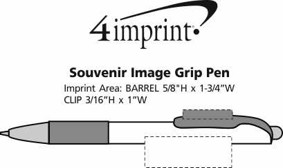 Imprint Area of Souvenir Image Grip Pen