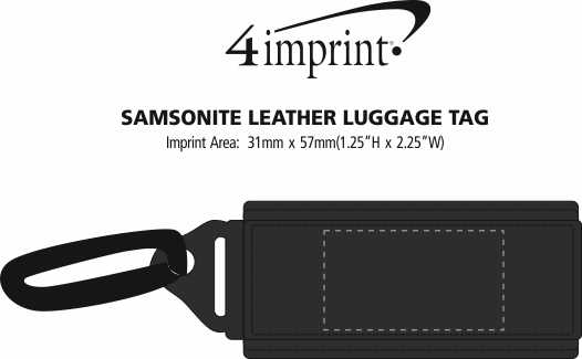 4imprint.ca: Samsonite Leather Luggage Tag C142903