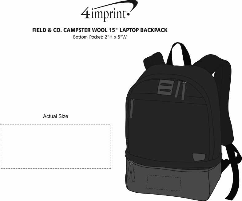 Imprint Area of Field & Co. Campster Wool 15" Laptop Backpack