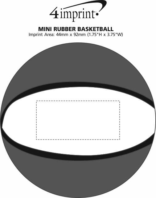 Imprint Area of Mini Rubber Basketball