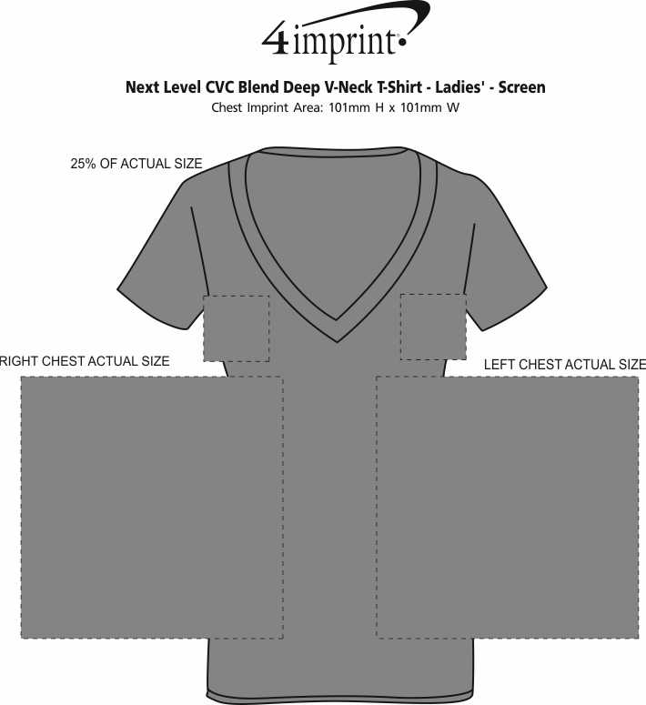 Download 4imprint.ca: Next Level CVC Blend Deep V-Neck T-Shirt ...