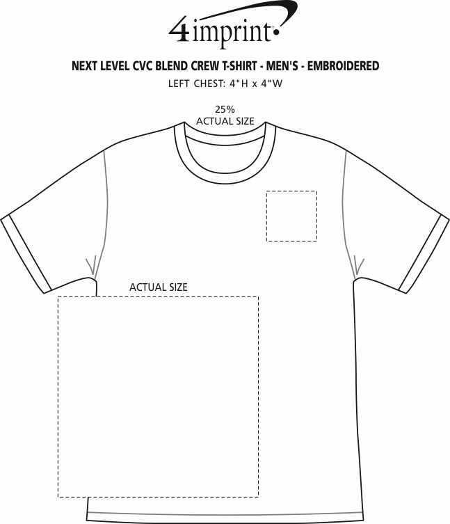 4imprint.ca: Next Level CVC Blend Crew T-Shirt - Men's - Embroidered ...