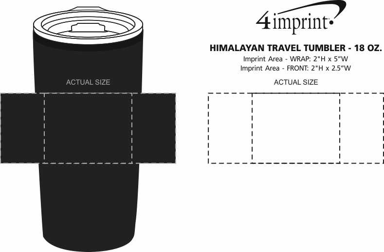 Imprint Area of Himalayan Travel Tumbler - 18 oz.