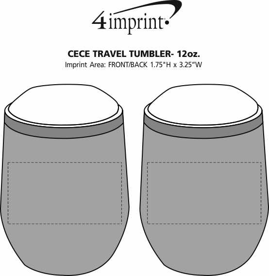 Imprint Area of Cece Vacuum Tumbler - 12 oz.