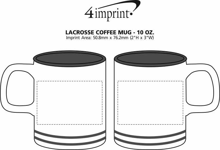 Imprint Area of Lacrosse Coffee Mug - 10 oz.