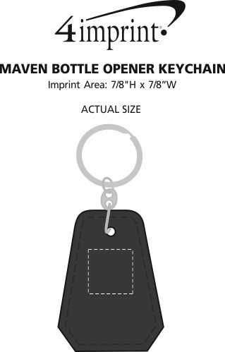 Imprint Area of Maven Bottle Opener Keychain