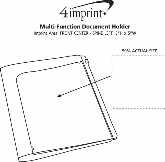 Imprint Area of Multifunction Document Holder - Closeout