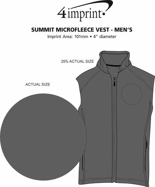 Imprint Area of Summit Microfleece Vest - Men's