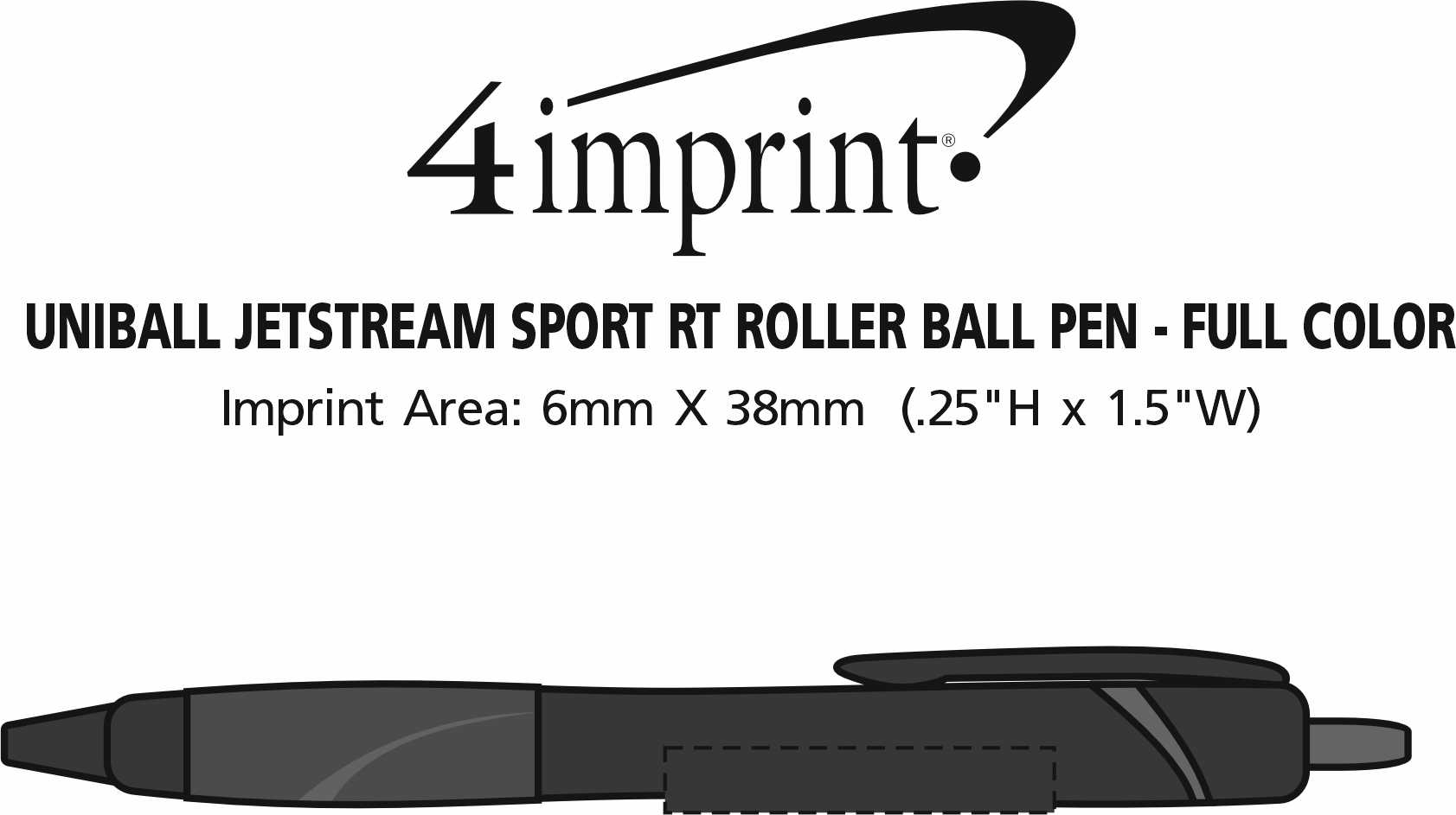 Imprint Area of uni-ball Jetstream Sport RT Rollerball Pen - Full Colour