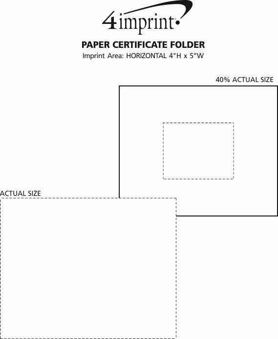 Imprint Area of Paper Certificate Folder