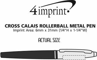 Imprint Area of Cross Calais Rollerball Metal Pen