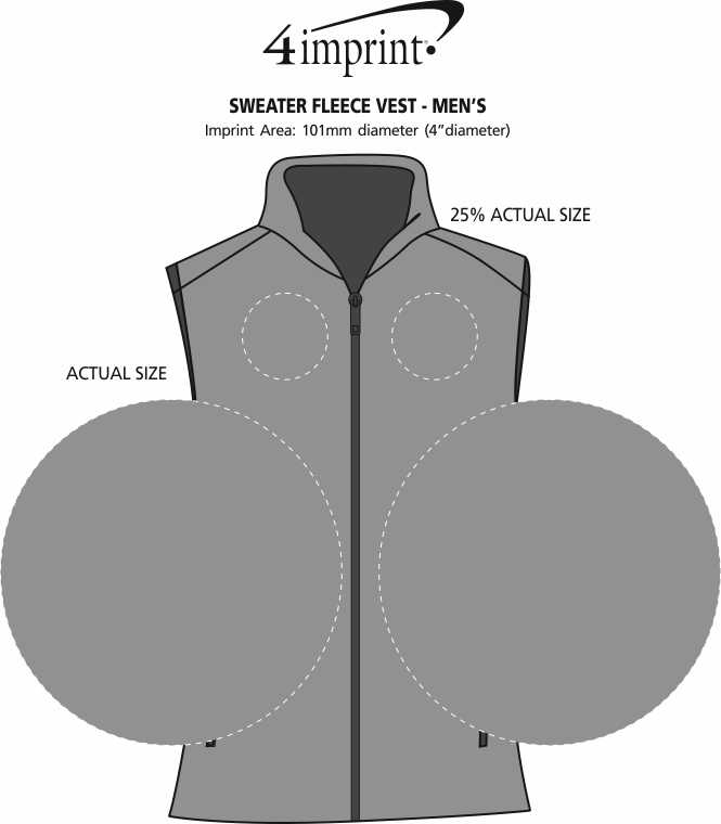 Imprint Area of Sweater Fleece Vest - Men's
