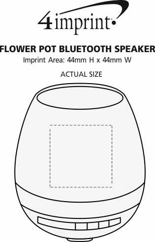 Imprint Area of Flower Pot Bluetooth Speaker