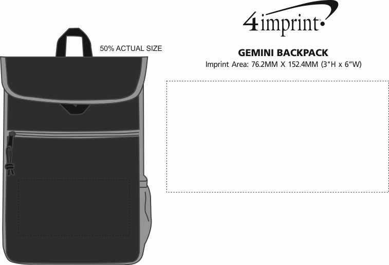 Imprint Area of Gemini Backpack