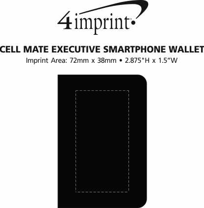 Imprint Area of Cell Mate Executive Smartphone Wallet - Closeout