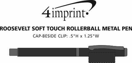 Imprint Area of Roosevelt Soft Touch Rollerball Metal Pen