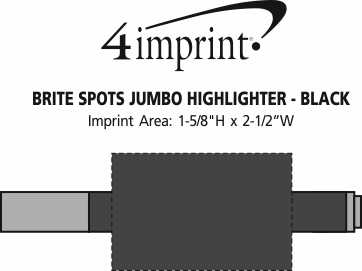 Imprint Area of Bright Spots Jumbo Highlighter - Black