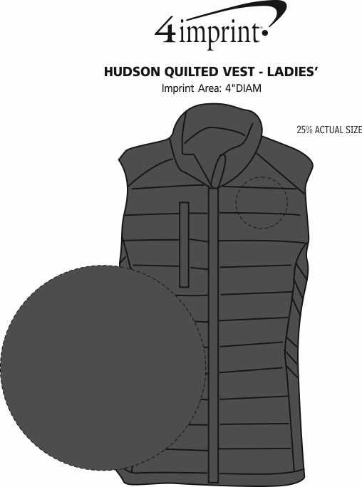 Imprint Area of Hudson Quilted Vest - Ladies'