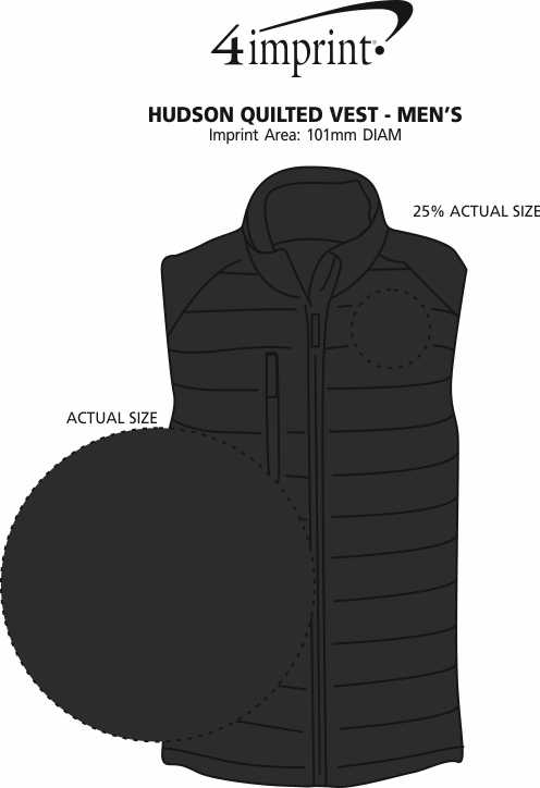 Imprint Area of Hudson Quilted Vest - Men's