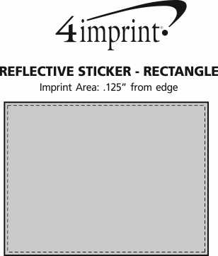 Imprint Area of Reflective Sticker - Rectangle