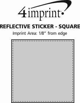 Imprint Area of Reflective Sticker - Square