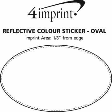 Imprint Area of Reflective Colour Sticker - Oval