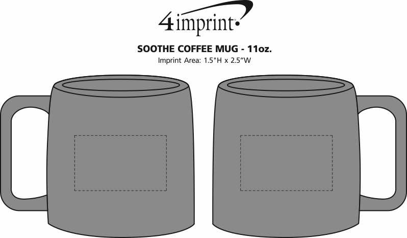 Imprint Area of Soothe Coffee Mug - 11 oz. -  Closeout