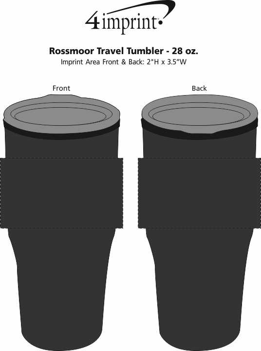 Imprint Area of Rossmoor Travel Tumbler - 28 oz.