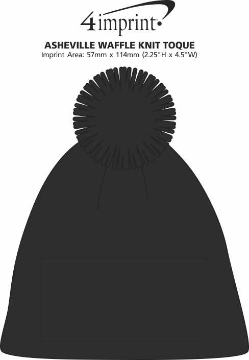 Imprint Area of Asheville Waffle Knit Toque