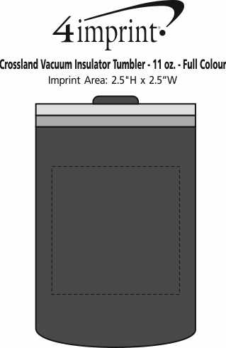 Imprint Area of Crossland Vacuum Insulator Tumbler - 11 oz. - Full Colour