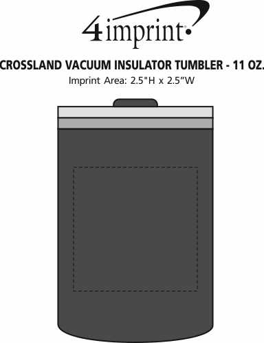 Imprint Area of Crossland Vacuum Insulator Tumbler - 11 oz.