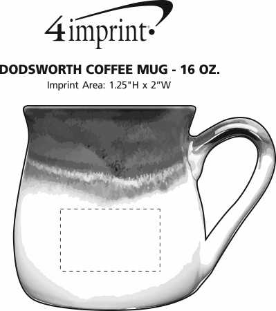 Imprint Area of Dodsworth Coffee Mug - 16 oz.