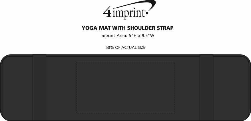 Imprint Area of Yoga Mat with Shoulder Strap