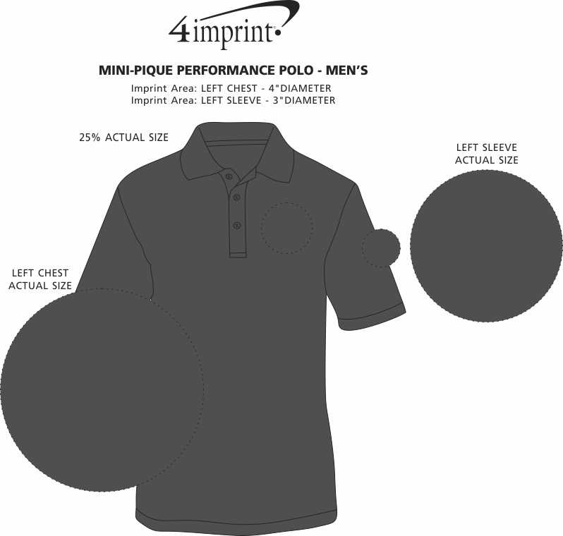 Imprint Area of Mini-Pique Performance Polo - Men's
