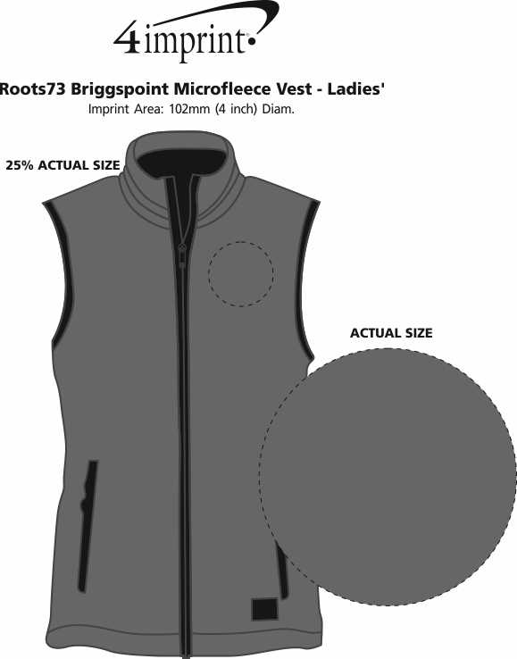 Imprint Area of Roots73 Briggspoint Microfleece Vest - Ladies'