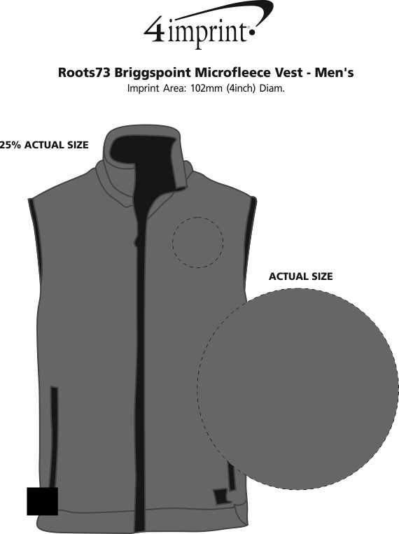 Imprint Area of Roots73 Briggspoint Microfleece Vest - Men's