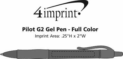 Imprint Area of Pilot G2 Gel Pen - Full Colour