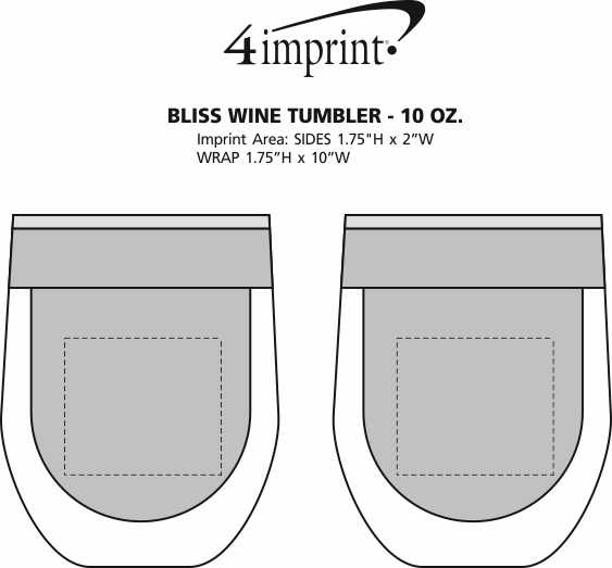 Imprint Area of Bliss Wine Tumbler - 10 oz.
