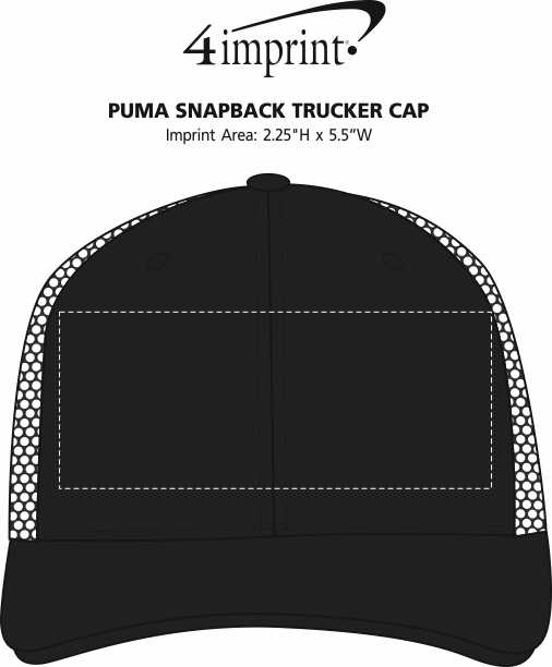 Imprint Area of PUMA Snapback Trucker Cap