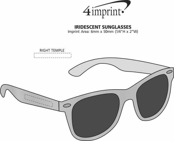 Imprint Area of Iridescent Sunglasses