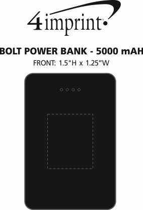 Imprint Area of Bolt Power Bank - 5000 mAh