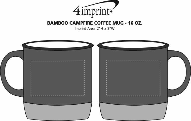 Imprint Area of Bamboo Campfire Coffee Mug - 16 oz.