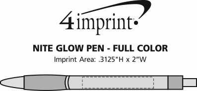 Imprint Area of Nite Glow Pen - Full Colour