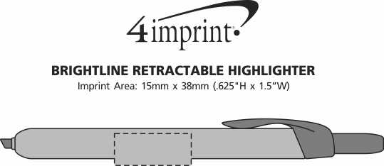 Imprint Area of Brightline Retractable Highlighter