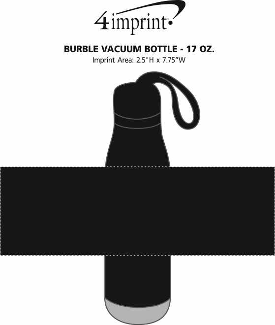 Imprint Area of Burble Vacuum Bottle - 17 oz.