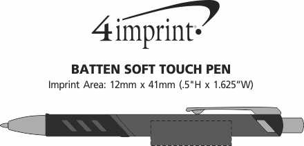 Imprint Area of Batten Soft Touch Pen